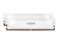 Crucial Pro - Overclocking Edition - DDR5 - sett - 32 GB: 2 x 16 GB - SO DIMM 262-pin - 6000 MT/s / PC5-48000 - CL36 - 1.35 V - ikke-bufret - on-die ECC - hvit CP2K16G60C36U5W
