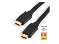 StarTech.com StarTech.com Premium Certified High Speed HDMI 2.0 Cable with Ethernet - 15ft 5m - 3D Ultra HD 4K 60Hz - 15 feet Long HDMI Male to Male Cord (HDMM5MP) - HDMI-kabel med Ethernet - HDMI hann til HDMI hann - 5 m - svart - for P/N: KITBXAVHDPEU, KITBXAVHDPUK, KITBXDOCKPEU, KITBXDOCKPUK, USBC-HDMI-CDP2HD4K60 HDMM5MP