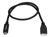StarTech.com USB C to Micro USB Cable - 3 ft / 1m - USB 3.1 - 10Gbps - Micro USB Cord - USB Type C to Micro USB Cable (USB31CUB1M) - USB-kabel - 24 pin USB-C (hann) til Micro-USB Type B (hann) - USB 3.1 - 1 m - svart - for P/N: HB31C2A2CB, PEXUSB311AC3, PEXUSB312A1C1H, PEXUSB312A2C2V, PEXUSB312C3, PEXUSB321C USB31CUB1M