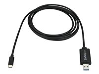 StarTech.com USB C to USB Data Transfer Cable for Mac and Windows, USB 3.0 - 2m (6ft) - USB-kabel - 24 pin USB-C (hann) til USB-type A (hann) - USB 3.0 - 2 m - svart USBC3LINK