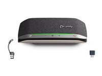 Poly Sync 20+ - Smart høyttalertelefon - Bluetooth - kablet, trådløs - USB-A - sølv, svart - Certified for Microsoft Teams, Zoom Certified B95VKAA#AC3