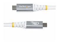 StarTech.com - USB-kabel - 24 pin USB-C (hann) til 24 pin USB-C (hann) - USB4 / Thunderbolt / DisplayPort 2.1 - 151.33 cm - 4K 120 Hz støtte, 8K 60Hz støtte, utvidet effektområde (EPR), støtte for Power Delivery 3,1 - hvit CC150CM80GUSB4CABLEW