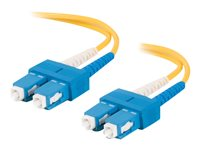 C2G SC-SC 9/125 OS1 Duplex Singlemode PVC Fiber Optic Cable (LSZH) - Koblingskabel - SC-enkeltmodus (hann) til SC-enkeltmodus (hann) - 5 m - 5 m - fiberoptisk - dupleks - 9 / 125 micron - OS1 - halogenfri - gul 85571