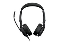 Jabra Evolve2 50 MS Stereo - Hodesett - on-ear - trådløs, kablet - aktiv støydemping - USB-C, USB-A - Certified for Microsoft Teams 25089-999-799