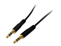StarTech.com 3.5mm Audio Cable - 10 ft - Slim - M / M - AUX Cable - Male to Male Audio Cable - AUX Cord - Headphone Cable - Auxiliary Cable (MU10MMS) - Lydkabel - mini-phone stereo 3.5 mm hann til mini-phone stereo 3.5 mm hann - 3 m - svart - for P/N: KITBXAVHDPEU, KITBXAVHDPNA, KITBXAVHDPUK, KITBXDOCKPEU, KITBXDOCKPNA, KITBXDOCKPUK MU10MMS
