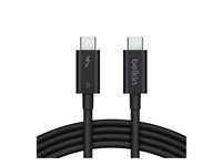 Belkin CONNECT - Thunderbolt-kabel - Thunderbolt 5 (hann) til Thunderbolt 5 (hann) - USB4 / Thunderbolt 3 / Thunderbolt 4 / Thunderbolt 5 / DisplayPort 2.1 - 1 m - 8K-støtte, USB Power Delivery (240 W), 4K 540Hz støtte INZ005HQ1MBK