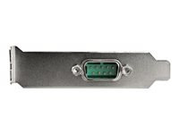 StarTech.com 1-port PCI Express RS232 Serial Adapter Card, PCIe RS232 Serial Host Controller Card, PCIe to Serial DB9 COM Port, 16950 UART, Low Profile Expansion Card, Windows/macOS/Linux - Full/Low-Profile (PEX1S953LP) - Seriell adapter - PCIe lav profil - RS-232 x 1 PEX1S953LP