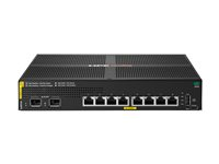 HPE Aruba Networking CX 6000 8p 10M/100M/1G Class4 PoE 2p SFP 1G 67W Switch - Switch - Styrt - 8 x 10/100/1000 (PoE+) + 2 x Gigabit SFP (opplink) - rackmonterbar, veggmonterbar - PoE+ (67 W) - BTO S4R23A#ABB