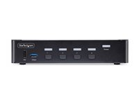StarTech.com 4-Port DisplayPort 1.4 KVM Switch, 8K 60Hz / 4K 144Hz, 2x USB 3.0 Ports, 4x USB 2.0 Ports, Hotkey Switching, TAA Compliant (D86A2-4-PORT-8K-KVM) - KVM / lyd / USB-svitsj - 4 x KVM/lyd/USB - 1 lokalbruker - stasjonær - TAA-samsvar D86A2-4-PORT-8K-KVM