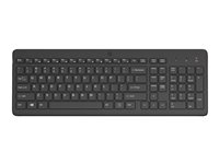 HP 225 - Tastatur - 2,5-soners oppsett - trådløs - 2.4 GHz - Pan Nordic - svart 805T1AA#UUW