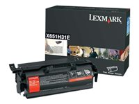 Lexmark - Høy ytelse - svart - original - tonerpatron - for Lexmark X651, X652, X654, X656, X658 X651H31E