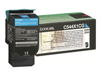 Lexmark - Ekstra høy ytelse - cyan - original - tonerpatron LCCP, LRP - for Lexmark C544, C546, X544, X546, X548 C544X1CG