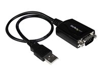 StarTech.com USB to Serial RS232 Adapter Cable w/ COM Retention - USB Serial Adapter - Seriell adapter - USB - RS-232 - svart ICUSB2321X
