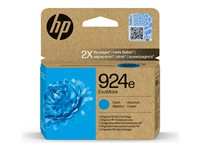 HP 924e EvoMore - Cyan - original - blekkpatron - for Officejet Pro 8130e 4K0U7NE#CE1