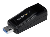 StarTech.com USB 3.0 to Gigabit Ethernet NIC Network Adapter - 10/100/100 Mbps Network Adapter - USB to Ethernet LAN Adapter - USB to RJ45 (USB31000NDS) - Nettverksadapter - USB 3.0 - Gigabit Ethernet - svart USB31000NDS