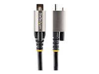StarTech.com 3ft 1m Top Screw Locking USB C Cable 10Gbps, USB 3.1/3.2 Gen 2 Type-C Cable, 100W (5A) Power Delivery Charging, DP Alt Mode, Single Screw Lock, USB-C to C Cord, Charge/Sync - Thunderbolt 3 Compatible (USB31CCTLKV1M) - USB-kabel - 24 pin USB-C (hann) rett/låsende til 24 pin USB-C (hann) rett - USB 3.2 Gen 2 / DisplayPort 1.4 /Thunderbolt 3 - 1 m - 8K-støtte - svart, grå USB31CCTLKV1M