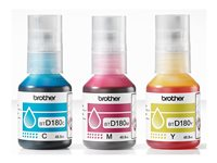 Brother BTD180CL Multipack - 3-pack - gul, cyan, magenta - original - hengeboks - blekkrefill - for Brother DCP-T580DW, DCP-T780DW BTD180CLVAL