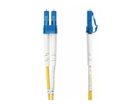 StarTech.com 30m (98.4ft) LC to LC (UPC) OS2 Single Mode Duplex Fiber Optic Cable, 9/125µm, Laser Optimized, 10G, Bend Insensitive, Low Insertion Loss - LSZH Fiber Patch Cord (SMDOS2LCLC30M) - Koblingskabel - LC/UPC-enkeltmodus (hann) til LC/UPC-enkeltmodus (hann) - 30 m - 30 m - 2 mm - fiberoptisk - dupleks - 9 / 125 micron - OS1/OS2 - halogenfri, passiv - gul SMDOS2LCLC30M