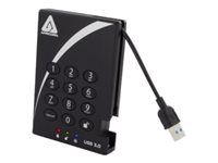 Apricorn Aegis Padlock 3.0 - Harddisk - kryptert - 1 TB - ekstern (bærbar) - USB 3.0 - 5400 rpm - buffer: 8 MB - FIPS 197, 256-bit AES-XTS 4ZP1P31362