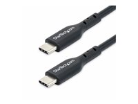 StarTech.com 3m USB-C Charging Cable, USB C Cable, 60W 3A PD - USB-kabel - 24 pin USB-C (hann) til 24 pin USB-C (hann) - USB 2.0 - 5 / 9 / 12 / 15 / 20 V - 3 A - 3 m - USB Power Delivery (60W), støtte for Power Delivery 2,0, halogenfri, passiv - svart USB2CC3MBKE