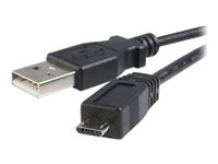 StarTech.com 2m Micro USB Cable A to Micro B Micro USB Cable - USB-kabel - USB (hann) til Micro-USB type B (hann) - USB 2.0 - 2 m - svart UUSBHAUB2M