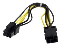 StarTech.com 8in 6 pin PCI Express Power Extension Cable - Power extension cable - 6 pin PCIe power (M) to 6 pin PCIe power (F) - 7.9 in - black - PCIEPOWEXT - Strømforlengelseskabel - 6-pins PCIe-strøm (hann) til 6-pins PCIe-strøm (hunn) - 20 cm - svart PCIEPOWEXT