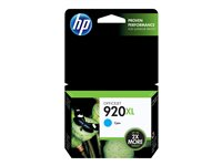 HP 920XL - Høy ytelse - cyan - original - blekkpatron - for Officejet 6500, 6500 E709a, 6500 E709c, 6500A, 6500A E710a, 7500A CD972AE#BGX