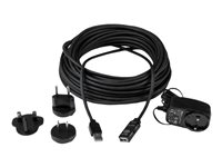 StarTech.com 15m USB 2.0 Active Extension Cable - M/F - 15 meter USB 2.0 Repeater Cable Cord - USB A Male to USB A Female - 15 m, Black (USB2AAEXT15M) - USB-forlengelseskabel - USB (hunn) til USB (hann) - USB 2.0 - 15 m - aktiv - svart - for P/N: SVA5H2NEUA, UUSBOTG USB2AAEXT15M