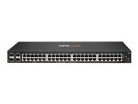 HPE Aruba Networking CX 6000 48p 10M/100M/1G 4p SFP 1G Switch - Switch - Styrt - 48 x 10/100/1000 + 4 x Gigabit SFP (opplink) - side til side-luftflyt - rackmonterbar, veggmonterbar - BTO R8N86B