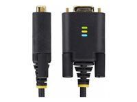 StarTech.com 3ft (1m) USB to Serial Adapter Cable, Interchangeable DB9 Screws/Nuts, COM Retention, USB-A to DB9 RS232, FTDI IC, Level-4 ESD Protection, Windows/macOS/ChromeOS/Linux - Rugged TPE Construction (1P3FFCB-USB-SERIAL) - USB / seriell-kabel - USB (hann) til DB-9 (hann) - 1 m - svart 1P3FFCB-USB-SERIAL