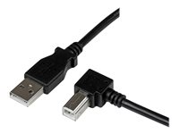 StarTech.com 3m USB 2.0 A to Right Angle B Cable Cord - 3 m USB Printer Cable - Right Angle USB B Cable - 1x USB A (M), 1x USB B (M) (USBAB3MR) - USB-kabel - USB-type B (hann) til USB (hann) - USB 2.0 - 3 m - 90°-kontakt - svart USBAB3MR