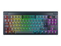 CHERRY XTRFY - Tastatur - 80% - TKL - bakgrunnsbelyst - trådløs - Bluetooth 5.2, 2.4 GHz, USB - QWERTY - Pan Nordic - tastsvitsj: CHERRY MX2A - grå G80-3883HJAPN-22