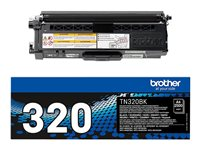 Brother TN320BK - Svart - original - tonerpatron - for Brother DCP-9055, DCP-9270, HL-4140, HL-4150, HL-4570, MFC-9460, MFC-9465, MFC-9970 TN320BK