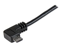 StarTech.com 2m 6 ft Micro-USB Charge-and-Sync Cable - Right-Angle Micro-USB - M/M - USB to Micro USB Charging Cable - 24 AWG (USBAUB2MRA) - USB-kabel - Micro-USB type B (hann) til USB (hann) - USB 2.0 - 2 m - formstøpt, høyrevinklet kontakt - svart - for P/N: USB2PCARBK, USB2PCARBKS, USBEXTAA10BK, USBEXTAA6BK, USBLT2PCARW, USBUB2PCARB USBAUB2MRA