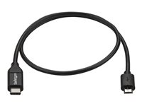 StarTech.com USB C to Micro USB Cable - 0.5m - M/M - Thunderbolt 3 Compatible - Micro USB Cord -USB Type C to Micro USB Cable (USB2CUB50CM) - USB-kabel - 24 pin USB-C (hann) til Micro-USB type B (hann) - USB 2.0 - 50 cm - svart USB2CUB50CM