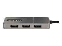 StarTech.com USB-C to Triple DisplayPort 1.4 MST Hub, 4K 60Hz, 1ft (30cm) Cable, USB Type-C Multi Monitor Adapter for Laptop, DP 1.4 Multi-Stream Transport Hub, DisplayPort Splitter - MST Triple Monitor Adapter (MST14CD123DP) - Dokkingstasjon - USB-C / Displayport - 3 x DP MST14CD123DP