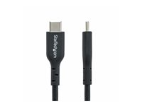 StarTech.com 1m (3ft) USB C Charging Cable, USB-C Cable, USB 2.0 Type-C Laptop Charger Cord, 60W 3A Power Delivery, TPE Jacket, USB-C Data Transfer Cable, M/M - USB-kabel - 24 pin USB-C (hann) til 24 pin USB-C (hann) - USB 2.0 - 5 / 9 / 12 / 15 / 20 V - 3 A - 1 m - USB Power Delivery (60W) - svart USB2CC1MNC