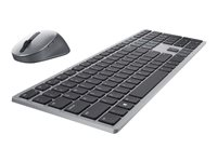 Dell Pro Plus Keyboard and Mouse KM7321W - Tastatur- og mussett - trådløs - 2.4 GHz, Bluetooth 5.0 - QWERTY - Pan Nordic - titangrå - med 3 years NBD Advance Exchange - for Latitude 7320 Detachable; XPS 17 9710 KM7321WGY-NOR