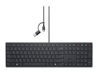 Dell Wired Collaboration Keyboard KB525C - Tastatur - USB, USB-C - QWERTY - Islandsk - svart - med 3 years NBD Advance Exchange KB525C-IC-EMEA