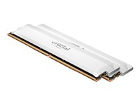 Crucial Pro - Overclocking Edition - DDR5 - sett - 32 GB: 2 x 16 GB - DIMM 288-pin - 6400 MT/s / PC5-51200 - CL38 - 1.35 V - ikke-bufret - ikke-ECC - hvit CP2K16G64C38U5W