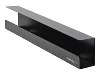 StarTech.com Under Desk Cable Management Tray, Cable Tray Organizer for Office/Standing Desk, Desk or Table Mount Cords/Wire/Power Strip Holder, Computer Cable Manager, 23-1/2"L x 4-1/2"D - Desk Cable Management (UDCMTRAY) - Kabelstyringsskuff - monterbar under skrivebord - svart UDCMTRAY