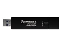 IronKey D300S Managed - USB-flashstasjon - kryptert - 64 GB - USB 3.1 Gen 1 - FIPS 140-2 Level 3 - TAA-samsvar IKD300SM/64GB