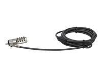 StarTech.com 6.5ft (2m) Laptop Cable Lock, 4 Digit Combination Laptop/Desktop Security Cable Lock for K-Slot Devices/Computers/Monitors, Portable Anti-Theft Vinyl Coated Steel Cable Lock - K Slot Laptop Lock (LTLOCK4D) - Sikkerhetskabellås - 2 m LTLOCK4D