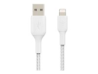 Belkin BoostCharge - Lightning-kabel - Lightning hann til USB hann - 15 cm - hvit CAA002BT0MWH