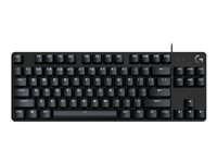 Logitech G G413 TKL SE - Tastatur - bakgrunnsbelyst - USB - QWERTY - Nordisk (dansk/finsk/norsk/svensk) - tastsvitsj: Tactile - svart - for Windows 10; 11; Logitech G G502; Microsoft Get Genuine Kit for Windows 11 920-010445