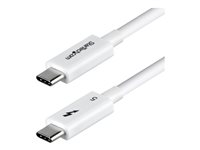StarTech.com - USB-kabel - USB-C (hann) til USB-C (hann) - USB4 / Thunderbolt 3 / Thunderbolt 4 / Thunderbolt 5 / DisplayPort 2.1 - 8K 60Hz støtte, toretnings, passiv - hvit TBLT5MM1M240WWH