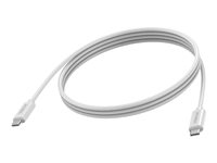 Vision - USB-kabel - 24 pin USB-C (hann) til 24 pin USB-C (hann) - USB 3.2 Gen 1 - 3 A - 2 m - Støtte for DP Alt-modus - hvit TC 2MUSBC