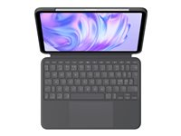 Logitech Combo Touch - Tastatur og folioveske - med styrepute - bakbelysning - Apple Smart connector - QWERTY - Nordisk (dansk/finsk/norsk/svensk) - grafitt - for Apple 11-inch iPad Pro (M4) 920-012773