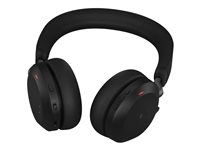 Jabra Evolve2 75 - Hodesett - on-ear - Bluetooth - trådløs - aktiv støydemping - USB-A - lydisolerende - svart - Optimert for UC 27599-989-999