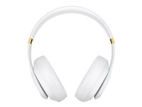 Beats Studio3 Wireless - Hodetelefoner med mikrofon - full størrelse - Bluetooth - trådløs - aktiv støydemping - lydisolerende - hvit MX3Y2ZM/A